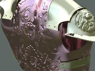 Roman General Helmet Mask Lorica Musculata Shin Guards Bracer 3D print model