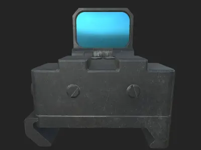 Flip Collimator Sight Low-poly 3D model