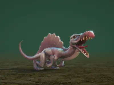 Toon Dinosaurs Low-poly 3D model