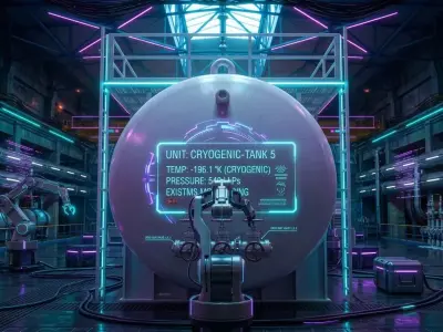 Futuristic Cryogenic Industrial Tank Low-poly 3D model