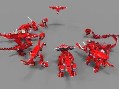 Lego Dinosaurs pack 3D model