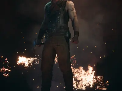 Character Pirate Low-poly 3D model