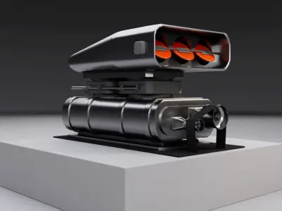 Supercharger type B Low-poly 3D model