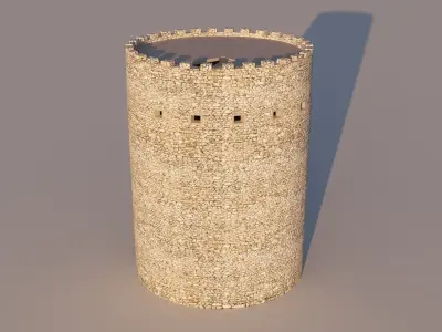 Ancient castle kit Low-poly 3D model