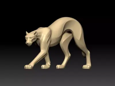 Leopard Sculpture 3D model