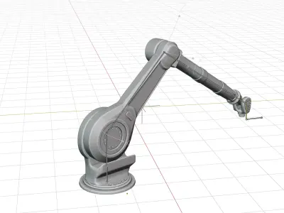 Robot arm rigged Free 3D model