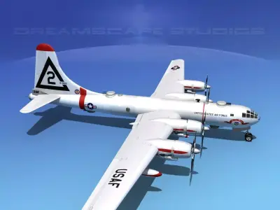 Boeing B-50 Superfortress V07 3D model