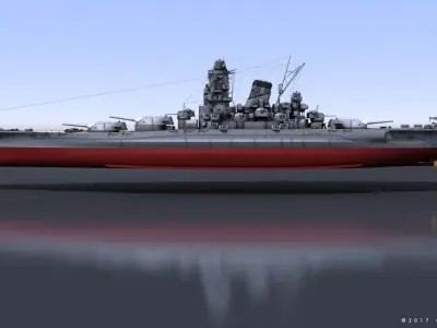 BATTLESHIP MUSASHI 3D model