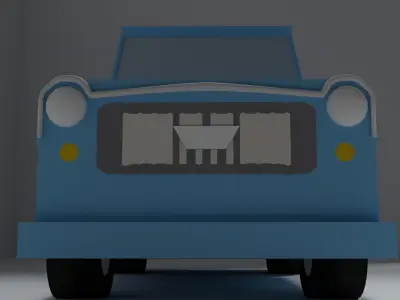 Cartoon car Low-poly 3D model