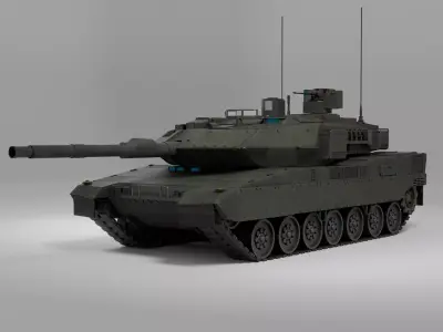 Leopard 2A7 Inspired Main Battle Tank 3D model