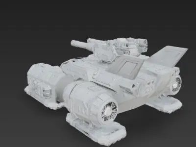 3D Printable Iron Oath Sky Assault Artillery Ship 3D model