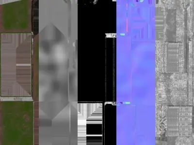 Dumpster PBR trash bin Free low-poly 3D model