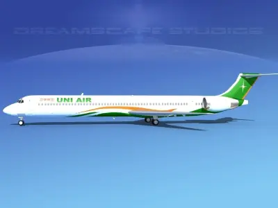 McDonnell Douglas MD-90 Uni Air 3D model