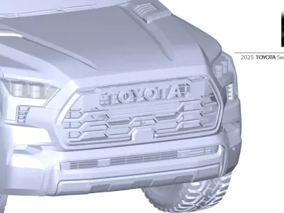 2024 2025 TOYOTA Sequoia TRD Pro 3D Scan Surface Data 3D model