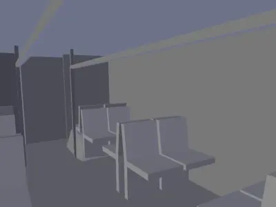 Bus lowpoly truck Low-poly 3D model