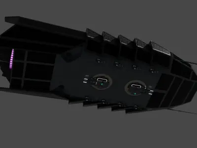 Archimedes-class Escort Frigate Low-poly 3D model