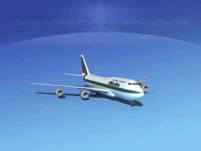 Boeing 747-400 Alitalia 3D model