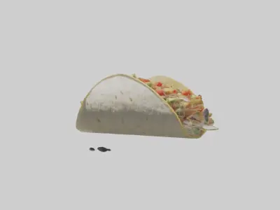 Fish taco model Low-poly 3D model