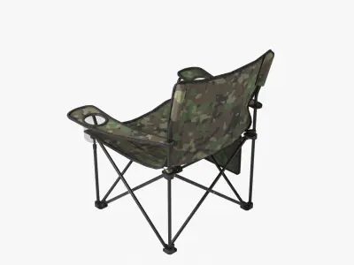 Camping Chair Low-poly 3D model