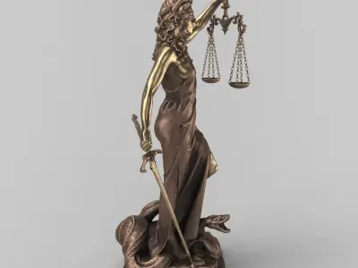 Bronze Lady Justice 3DModel 3D model