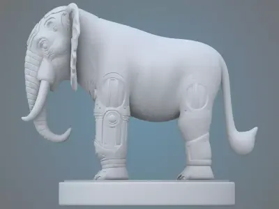 Sci-Fi Armored Elephant PM-25 3D print model