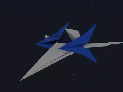 arwing star fox Low-poly 3D model