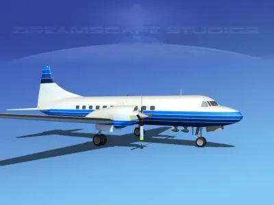 Convair CV-580 Corporate 3 3D model