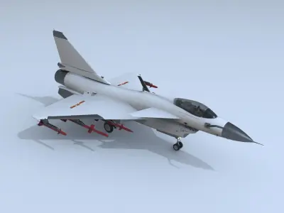 Chinese J-11A fighter  3D model