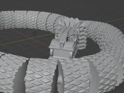 Quetzalcoatl articulated mexican snake 3D model