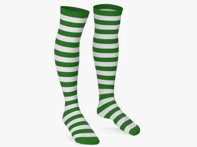 Striped Socks 3D model