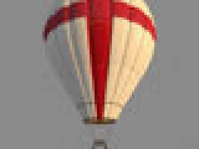 EnglandFlag-Parachute hot air balloon - hot air balloon 3D model