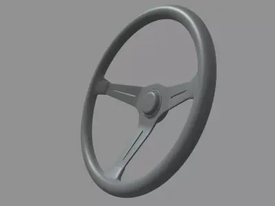 Steering Wheel Car 011 Low-poly 3D model