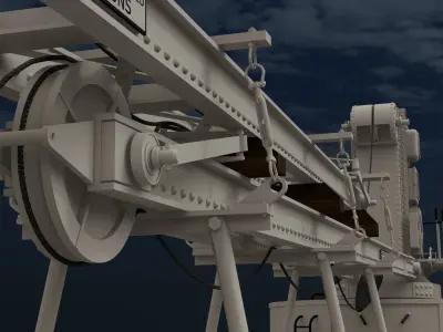 Olympic Class Electric Cranes - RMS Titanic - RMS Olympic 3D model