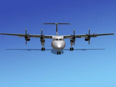 Dehavilland DHC-7 Asian Spirit 3D model