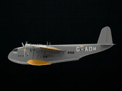 Short Empire flying boat 3D model