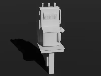 Soviet type electrical power distribution transformer Low-poly 3D model