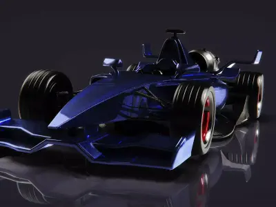 Formula racing car 3D model