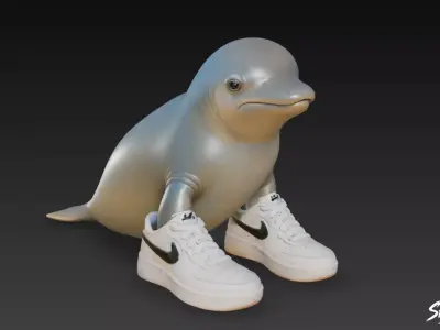 Belugelo Beluga - Italian BrainRot Low-poly 3D model