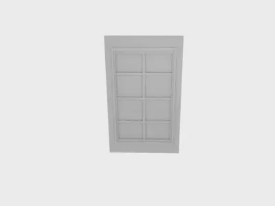 Wood Window Low-poly 3D model