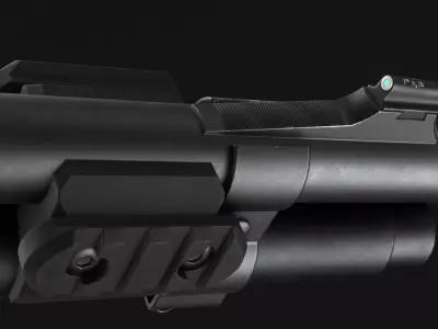 Mesa Tactical Rail Clamp - Shotgun Clamp - Game Asset Low-poly 3D model