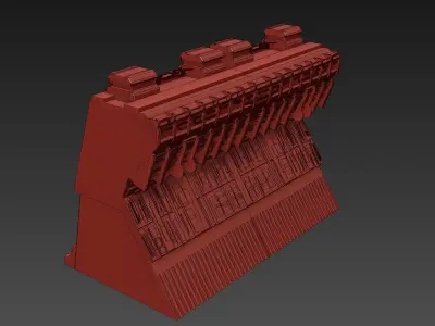 FREE MEGA CITY WALLS SCI-FI KITBASH 3D model Free 3D model