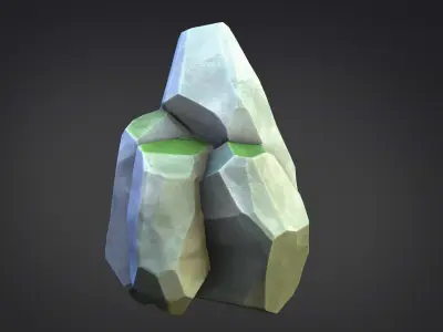 Stylized stones 3D model