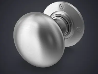Door Knob Steel V07 3D model