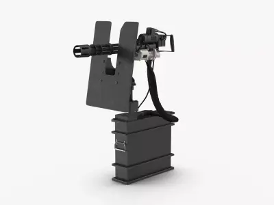 Minigun M134 Clean Low-poly 3D model