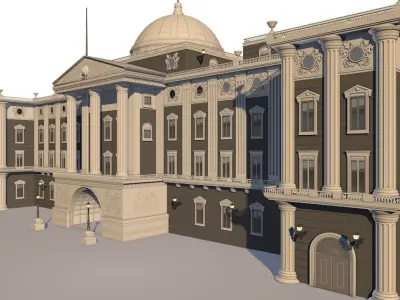 Neoclassical palace 3D model
