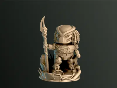 The Hunter - Prey Cute Statue 3D print model