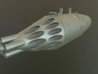 Rocket Launcher UB-32A Low-poly 3D model