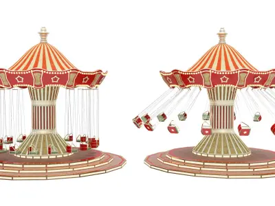 Funfair Swing 3D model