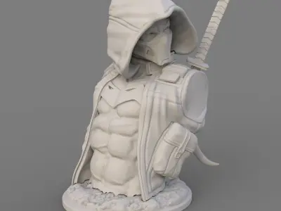 Reed hood Owtlaw from Batman DC comics STL file 3D print model