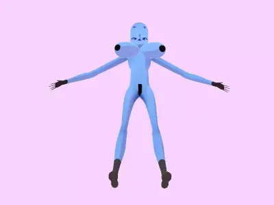 samara is a calm character from the planet pluto Low-poly 3D model